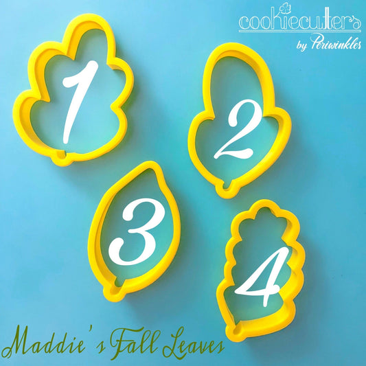 Maddie's Fall Leaves Cookie Cutter - Periwinkles Cutters