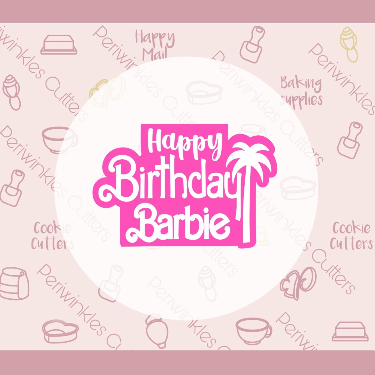 Malibu Plaque Cookie Cutter - Periwinkles Cutters Cookie Cutter