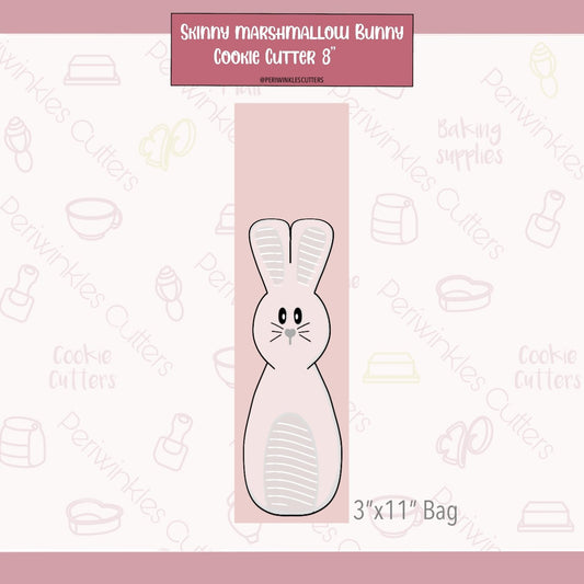 Marshmallow Bunny Long Cookie Cutter - Periwinkles Cutters