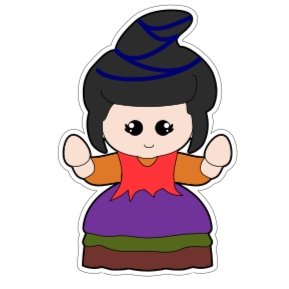 Mary Witch Sister Cookie Cutter - Periwinkles Cutters