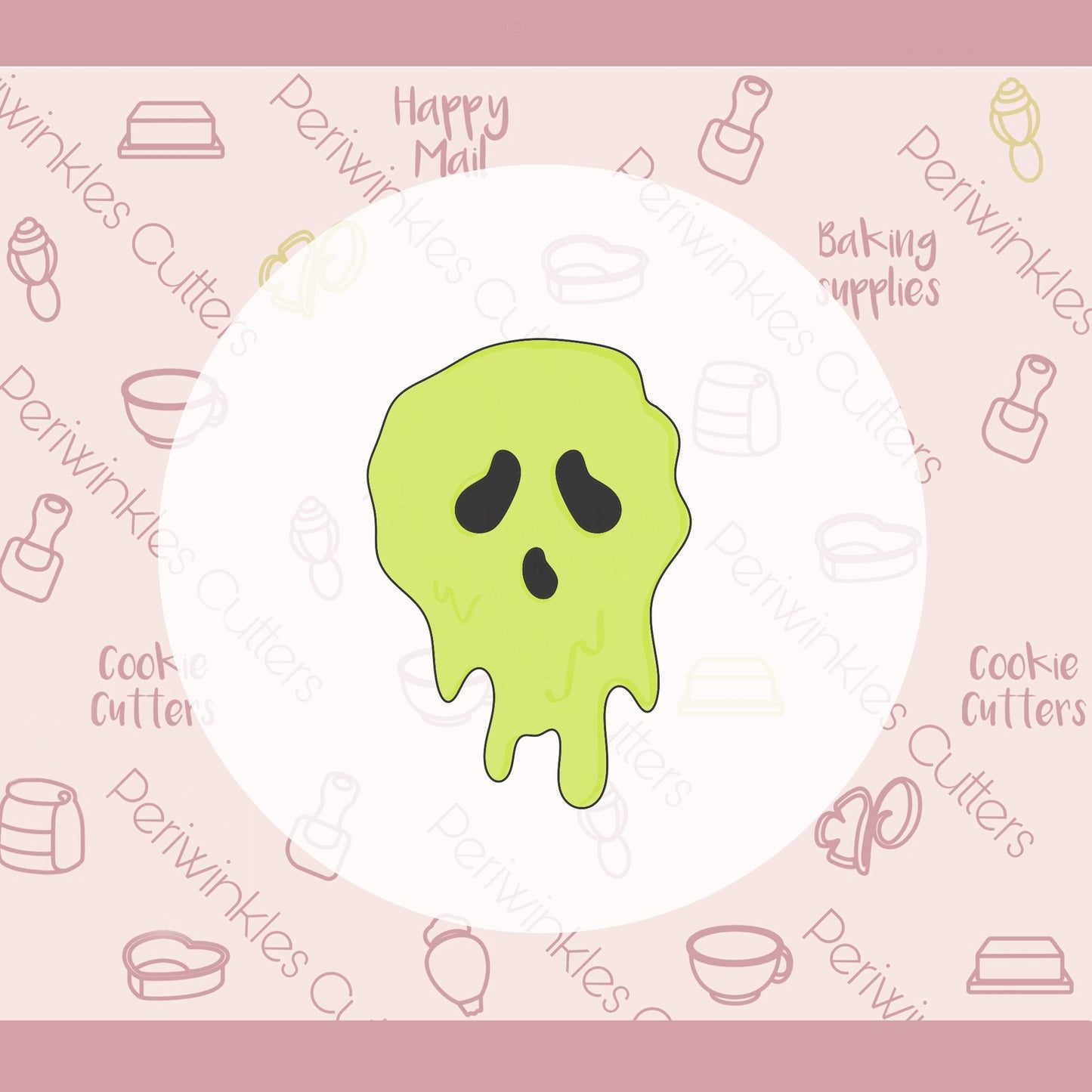 Melting Happy Face Cookie Cutter - Periwinkles Cutters