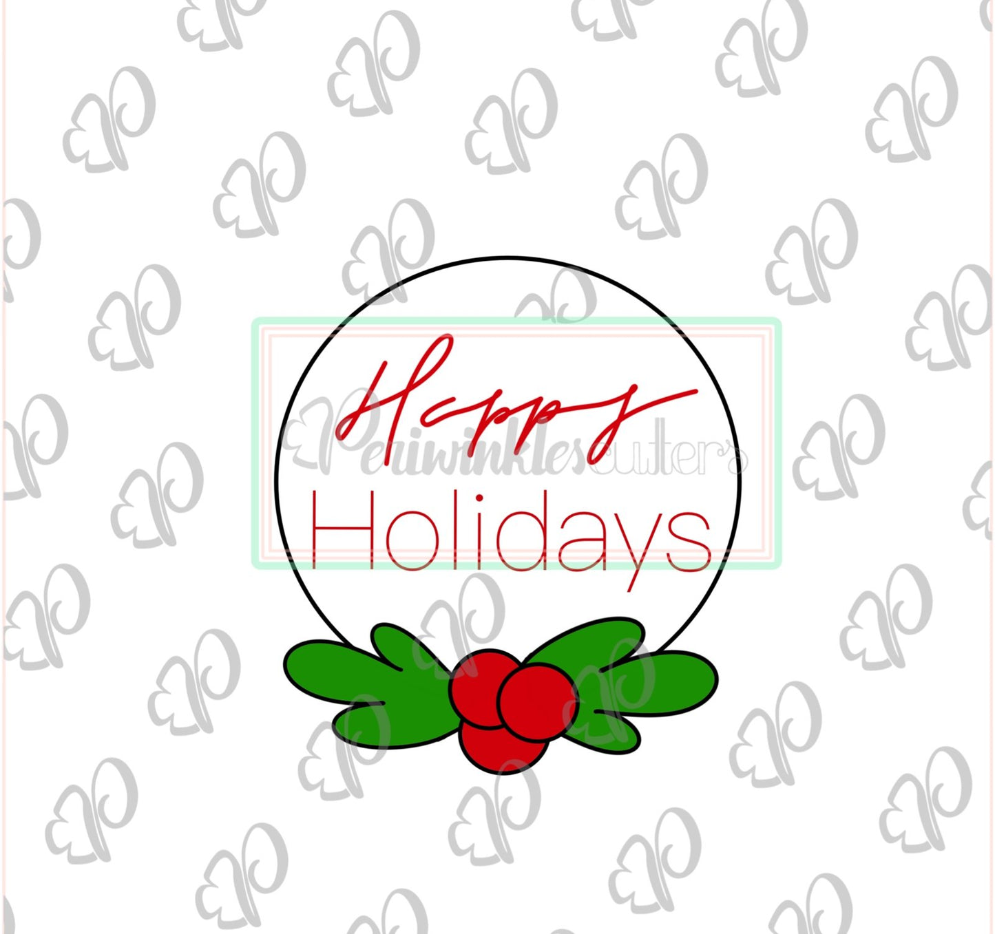 Mistletoe Circle Plaque Cookie Cutter - Periwinkles Cutters