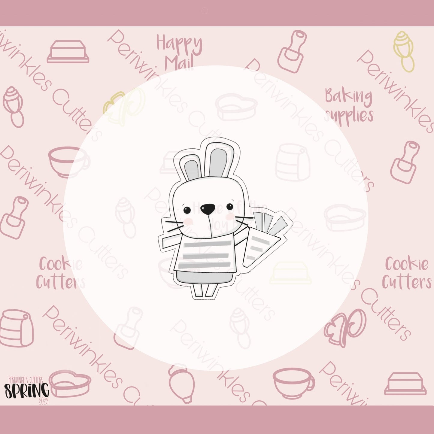 Modern Bunny Carrot Cookie Cutter - Periwinkles Cutters