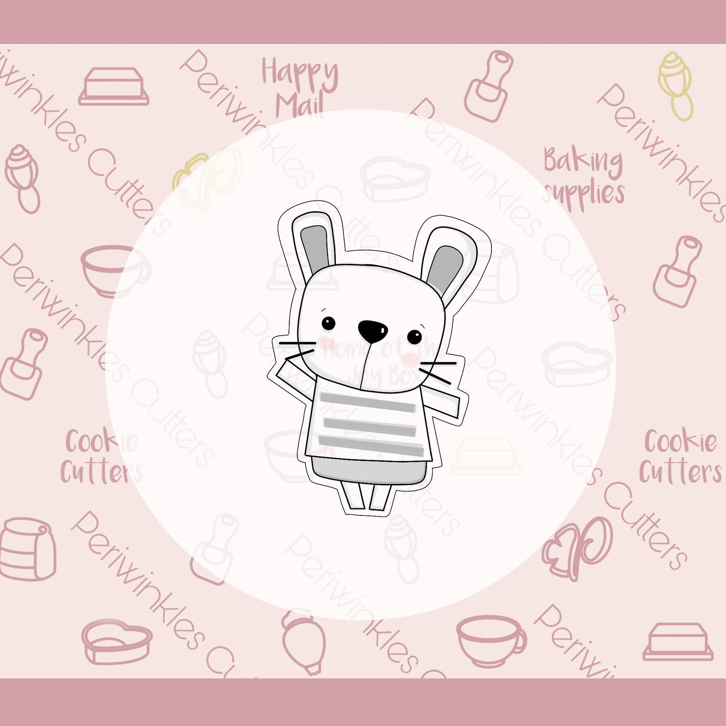 Modern Bunny Cookie Cutter - Periwinkles Cutters