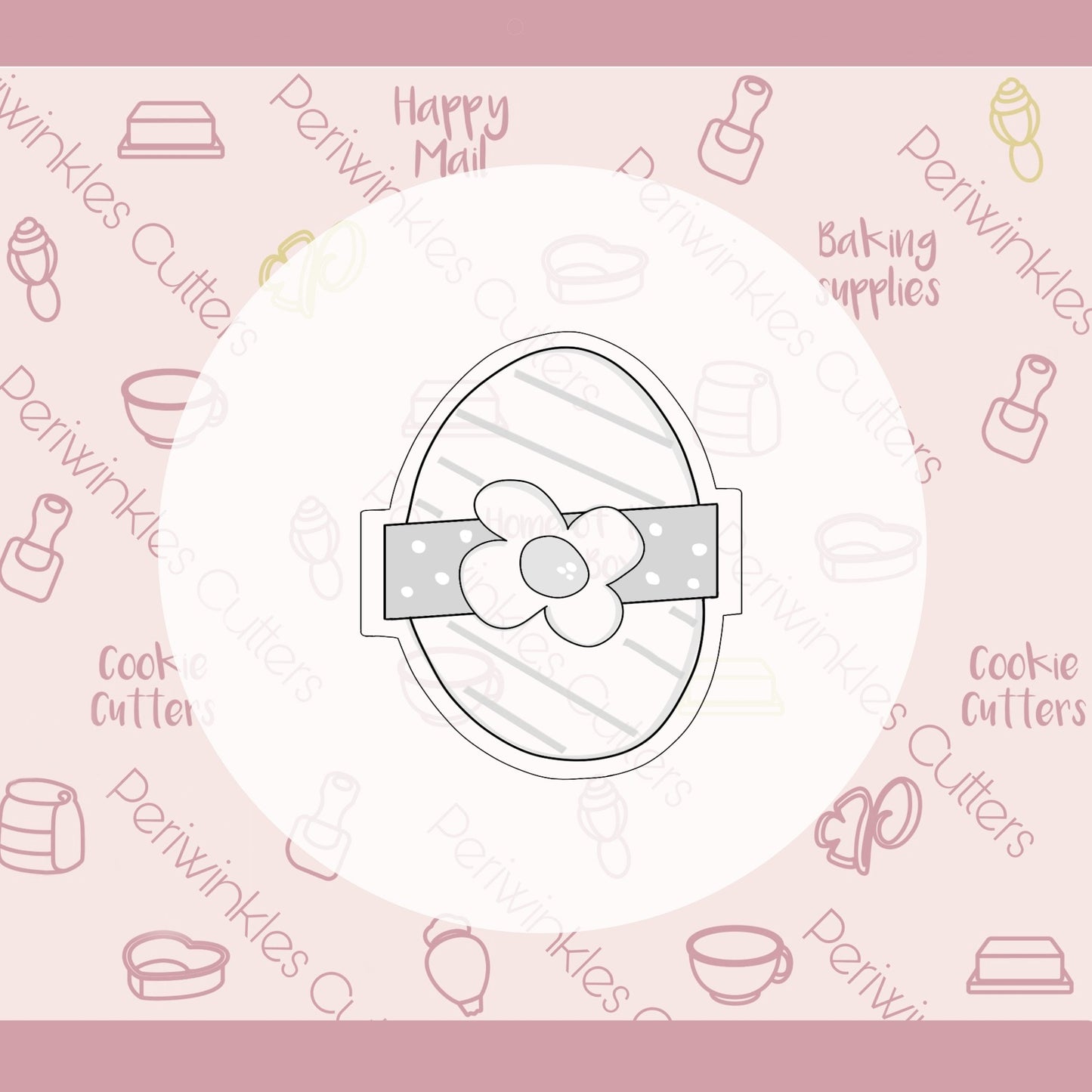 Modern Easter Egg Cookie Cutter - Periwinkles Cutters