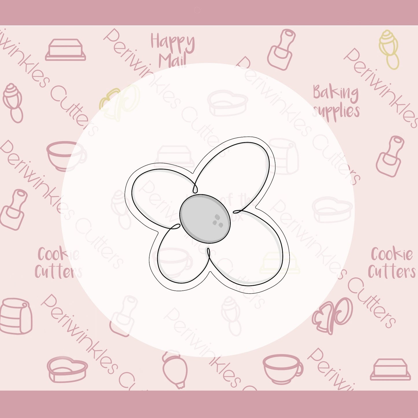 Modern Easter Flower Cookie Cutter - Periwinkles Cutters