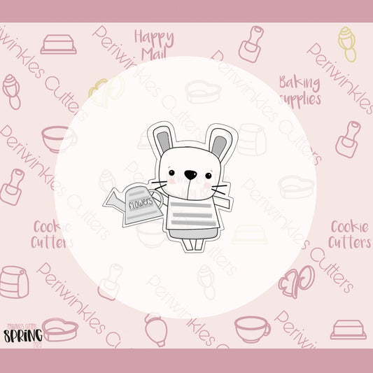 Modern Spring Bunny Set of 2 Cookie Cutters - Periwinkles Cutters