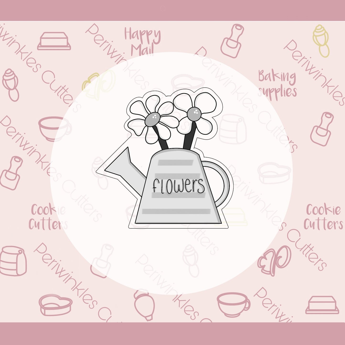 Modern Watering Can Cookie Cutter - Periwinkles Cutters