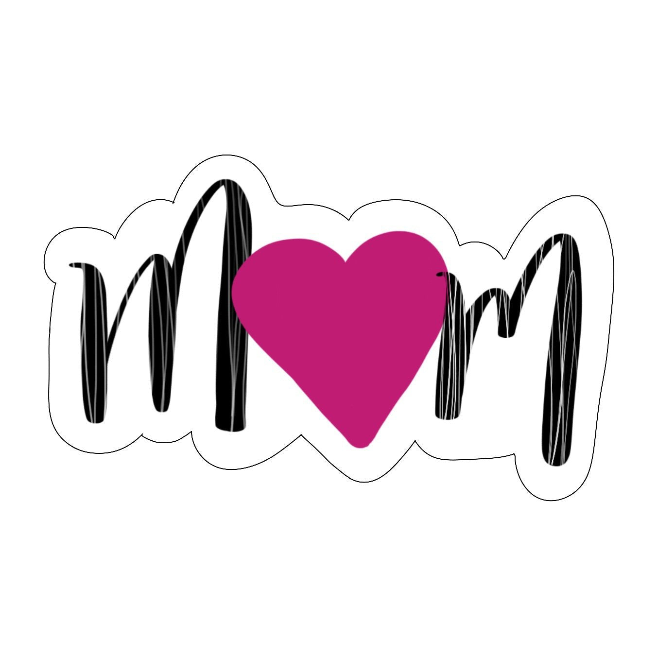 Mom with Heart Cookie Cutter - Periwinkles Cutters