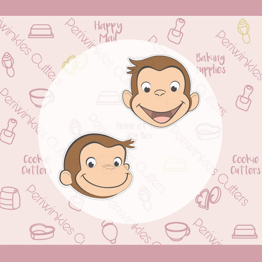Monkey Head Cookie Cutter - Periwinkles Cutters