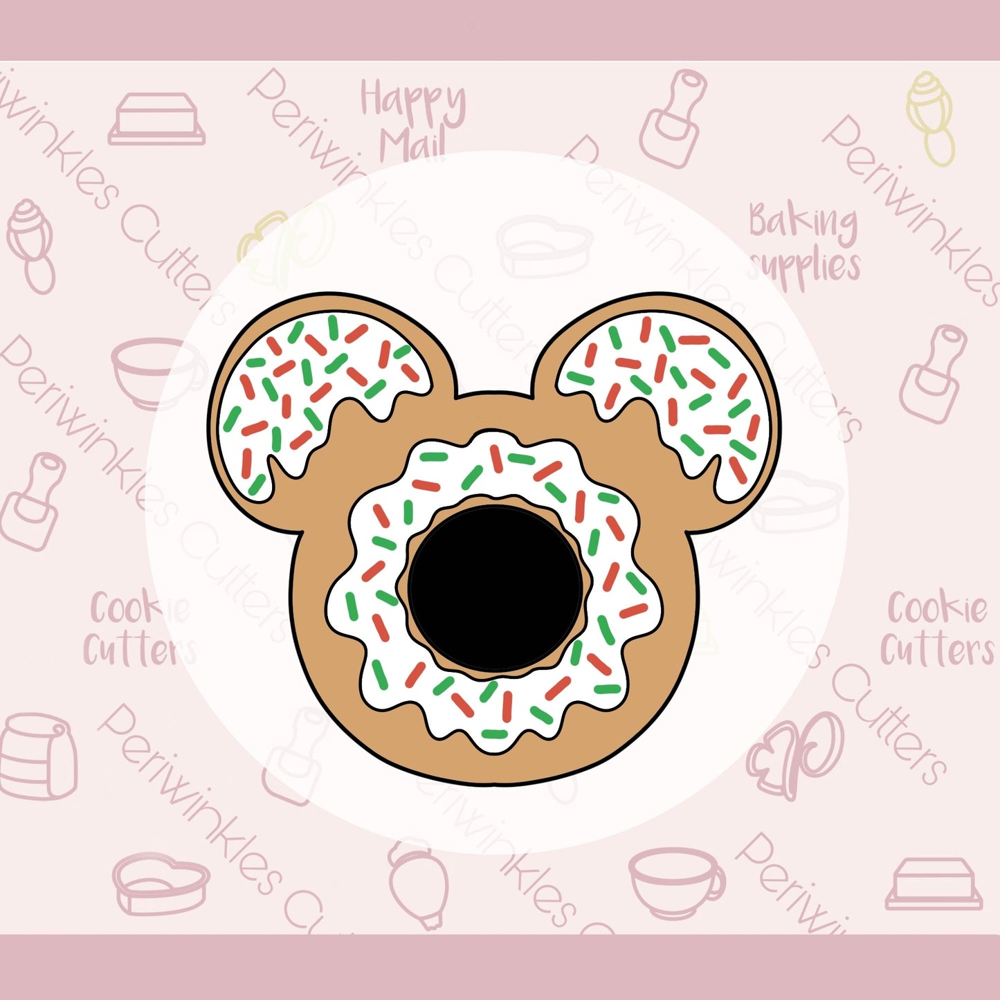 Mouse Donut cut out Cookie Cutter - Periwinkles Cutters