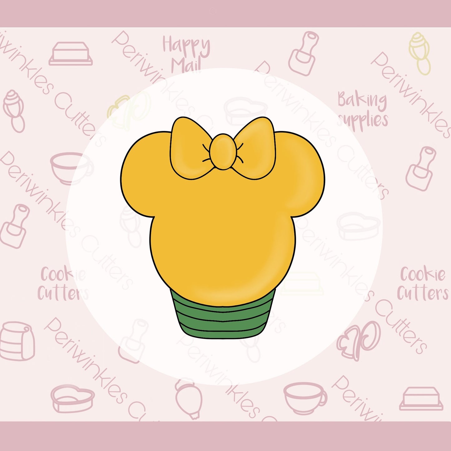 Mouse Ears Christmas Bulb Cookie Cutter - Periwinkles Cutters