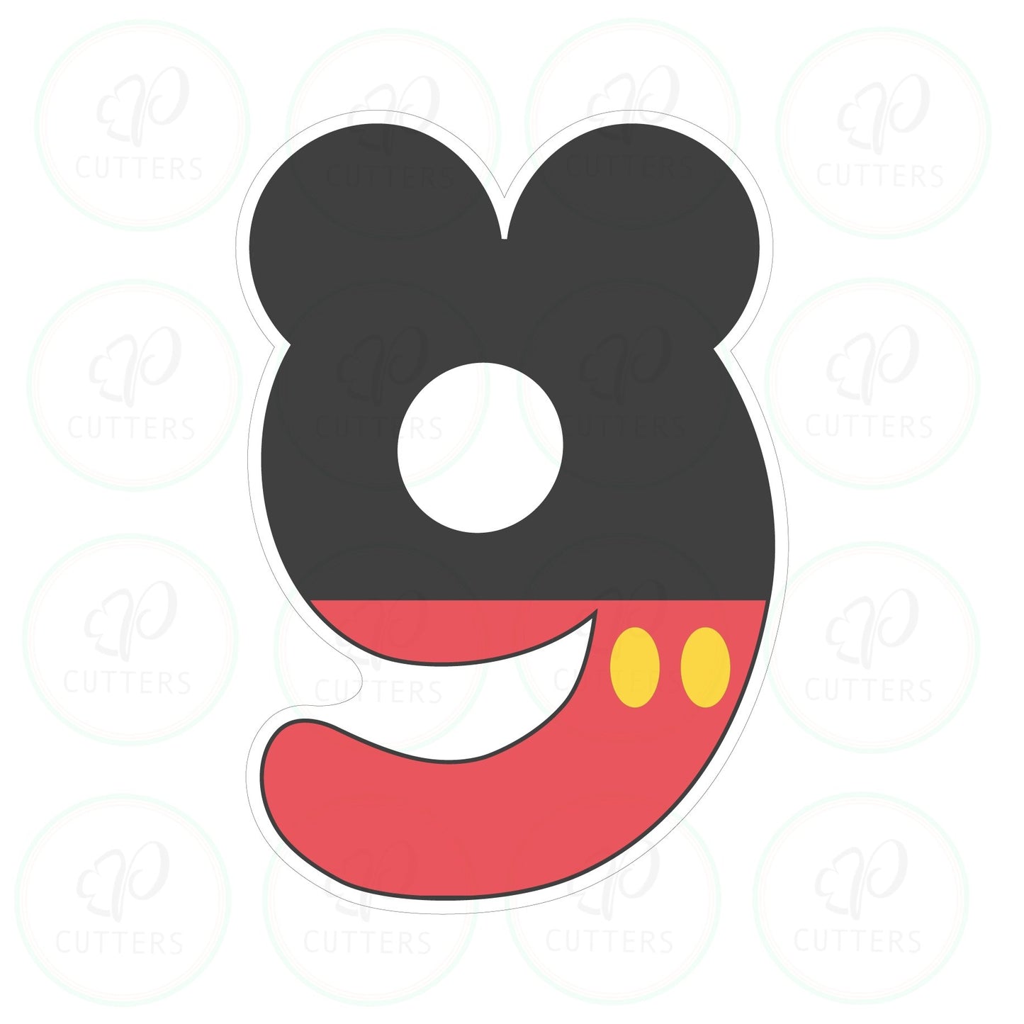 Mouse Ears Numbers Cookie Cutter - Periwinkles Cutters