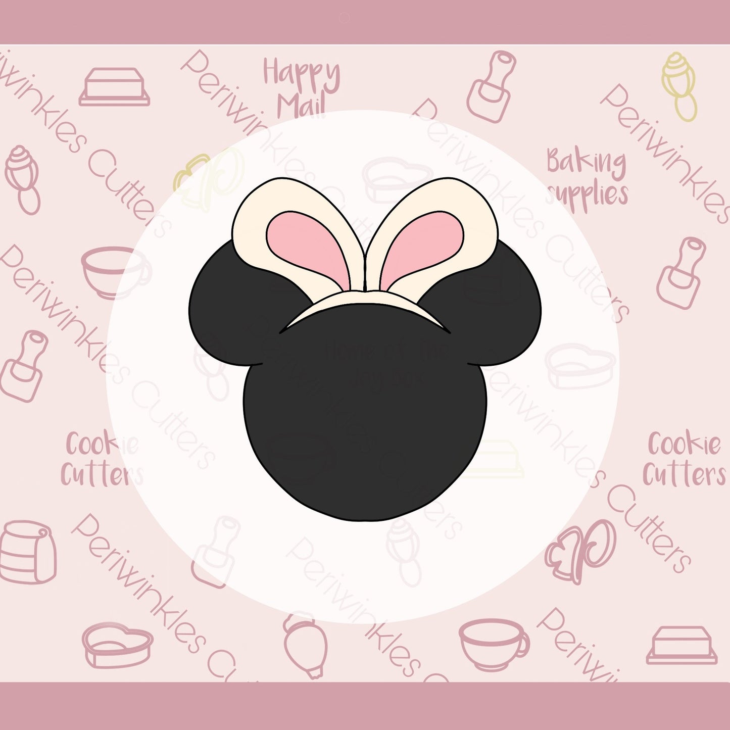 Mouse Head Bunny Ears Cookie Cutter - Periwinkles Cutters