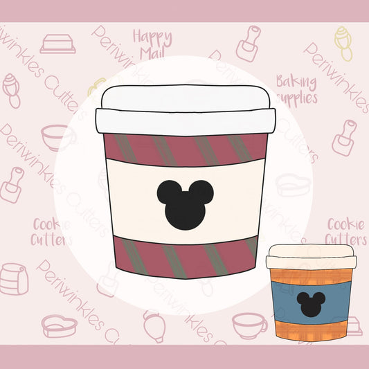 Mouse Head cut out Coffee Cup Cookie Cutter - Periwinkles Cutters