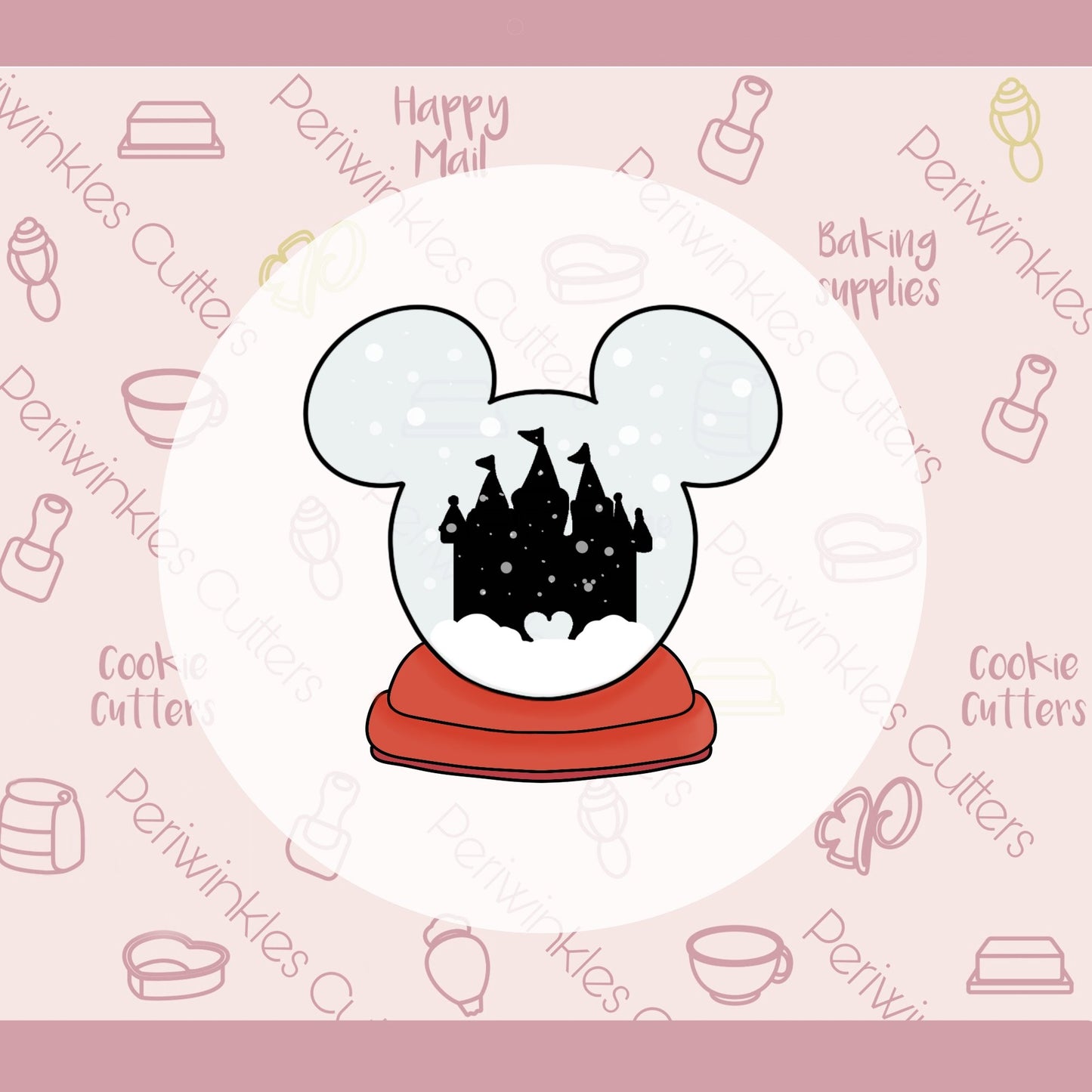Mouse Snow globe Cookie Cutter - Periwinkles Cutters