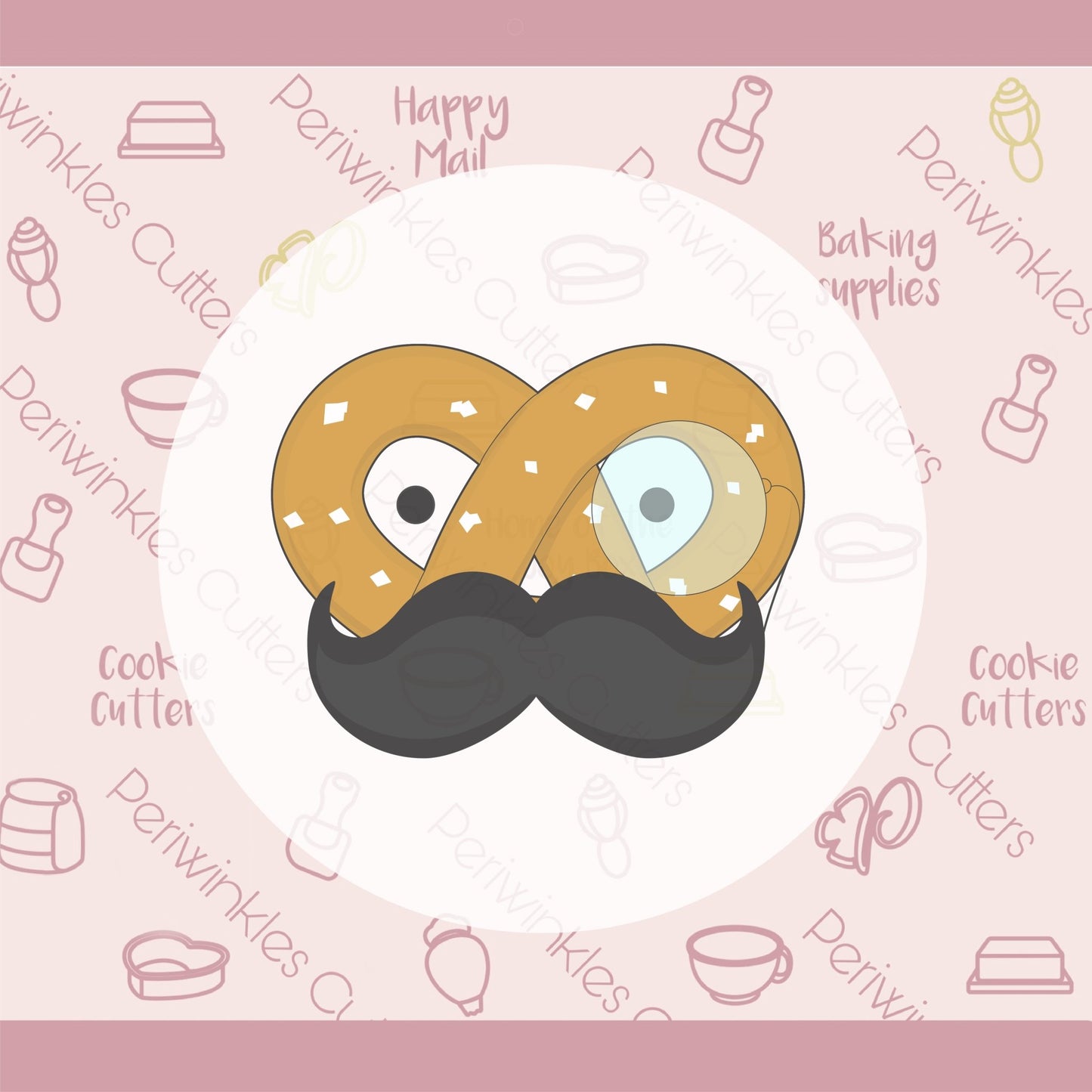 Mr Pretzel Cookie Cutter - Periwinkles Cutters