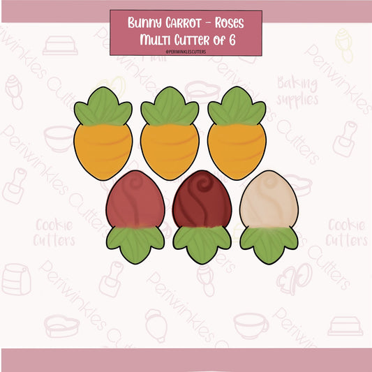 Multi Carrot 6 in 1 Cookie Cutter - Periwinkles Cutters