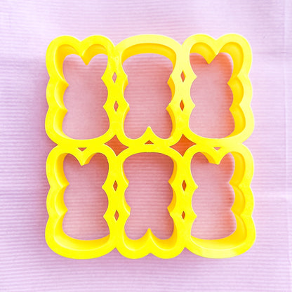 Multi Marshmallow Bunny 6 in 1 Cookie Cutter - Periwinkles Cutters