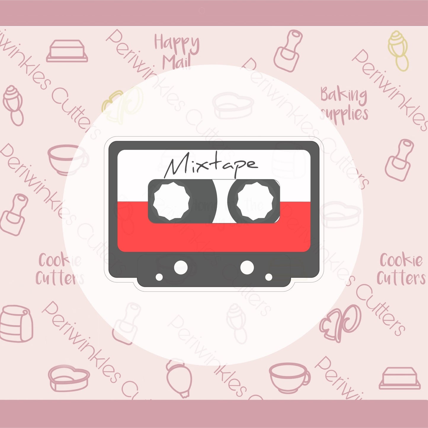 Music Cassette Cookie Cutter - Periwinkles Cutters
