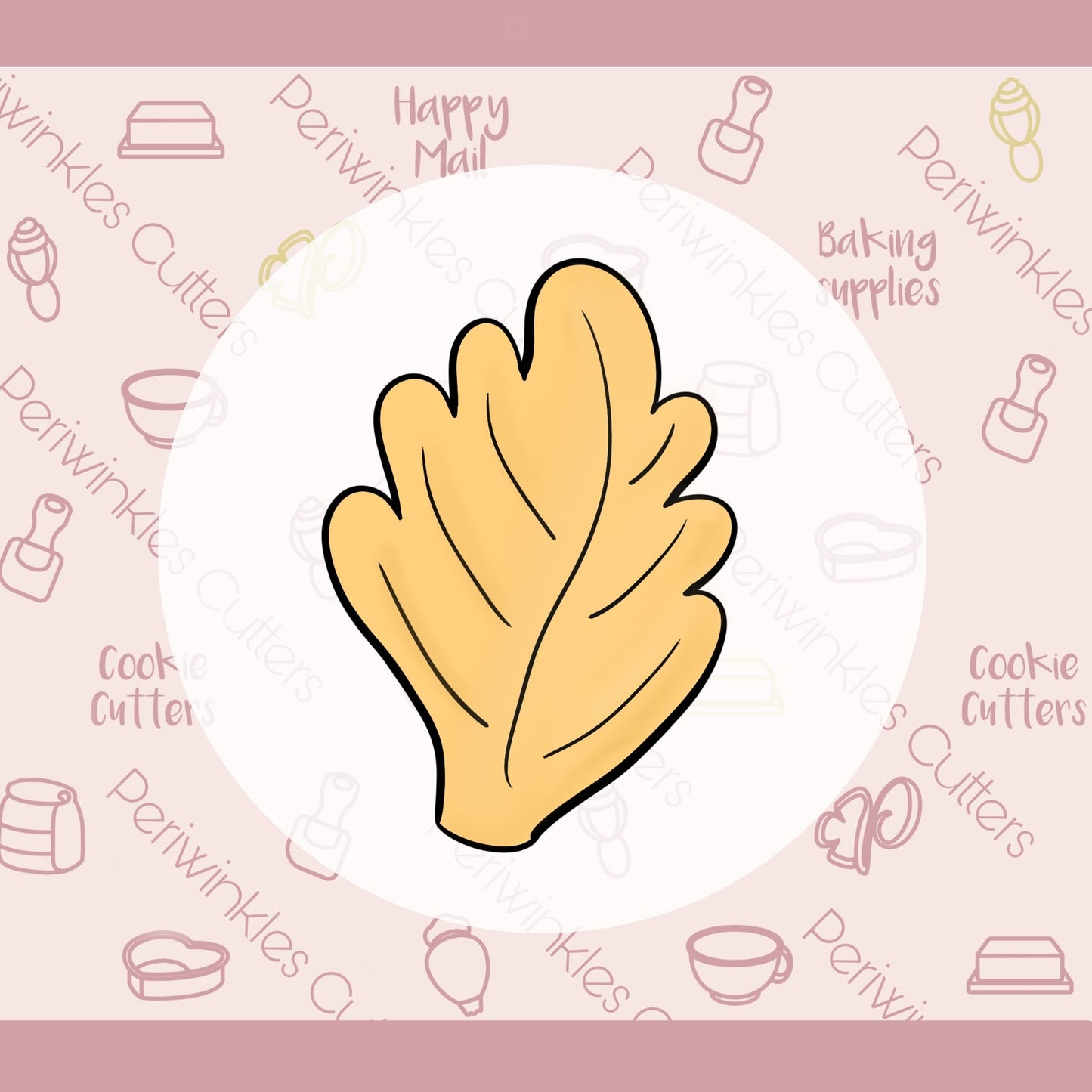 Mustard Leaf Cookie Cutter - Periwinkles Cutters