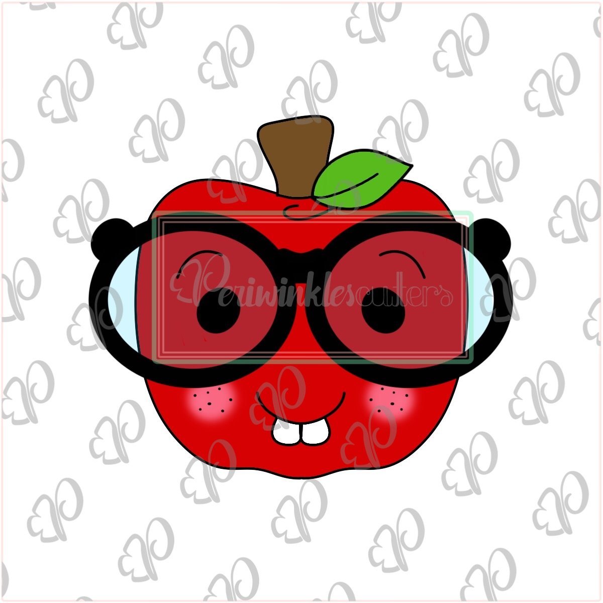 Nerdy Apple Cookie Cutter - Periwinkles Cutters