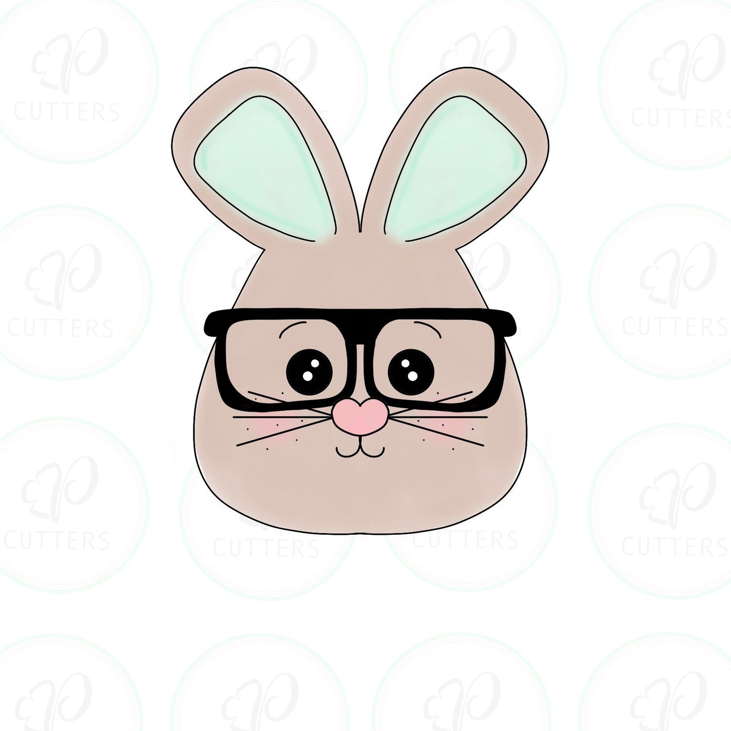 Nerdy Easter Bunny Cookie Cutter - Periwinkles Cutters