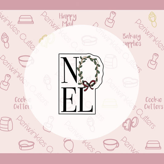 Noel Cottage Plaque Cookie Cutter - Periwinkles Cutters Cookie Cutter