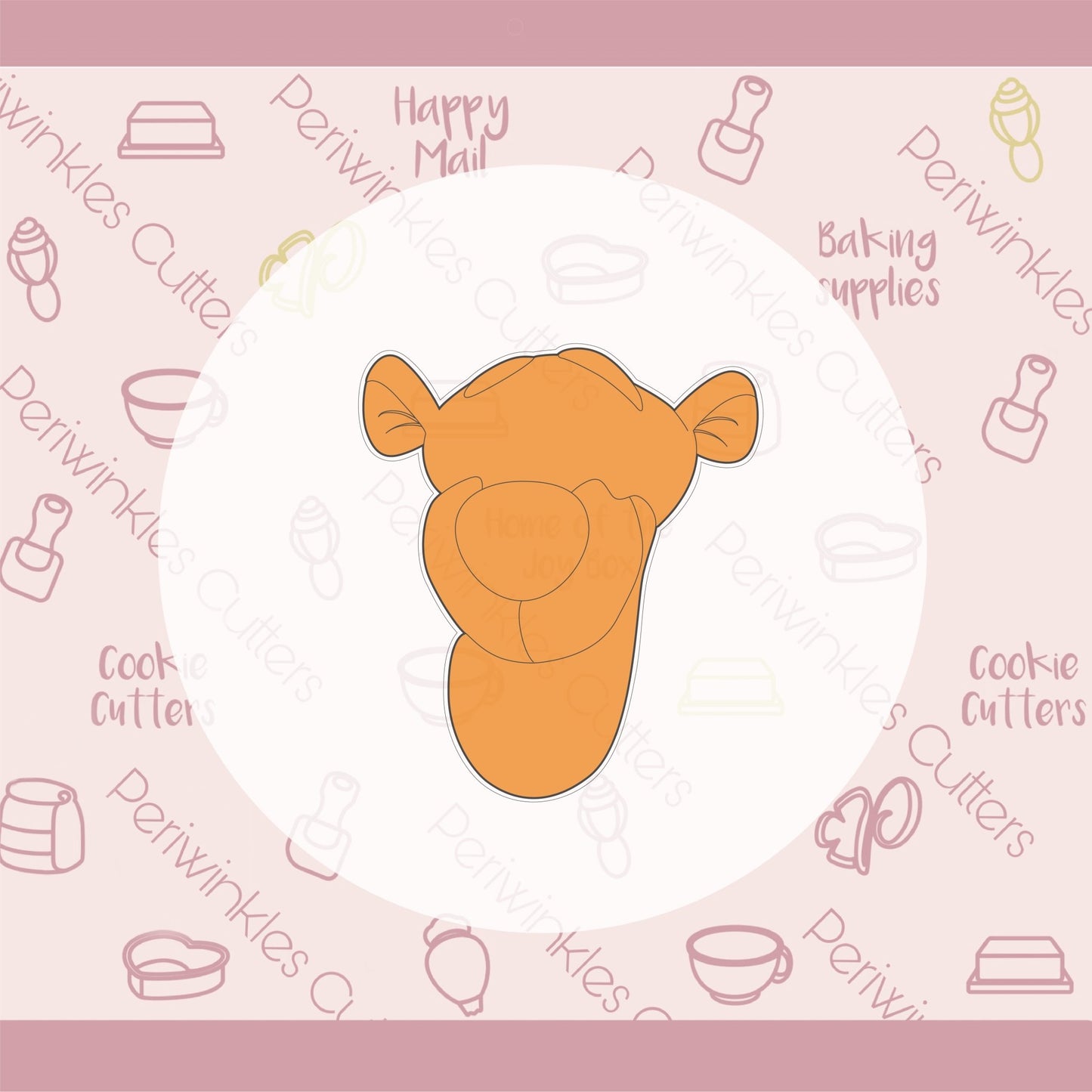 Orange Tiger Cookie Cutter - Periwinkles Cutters