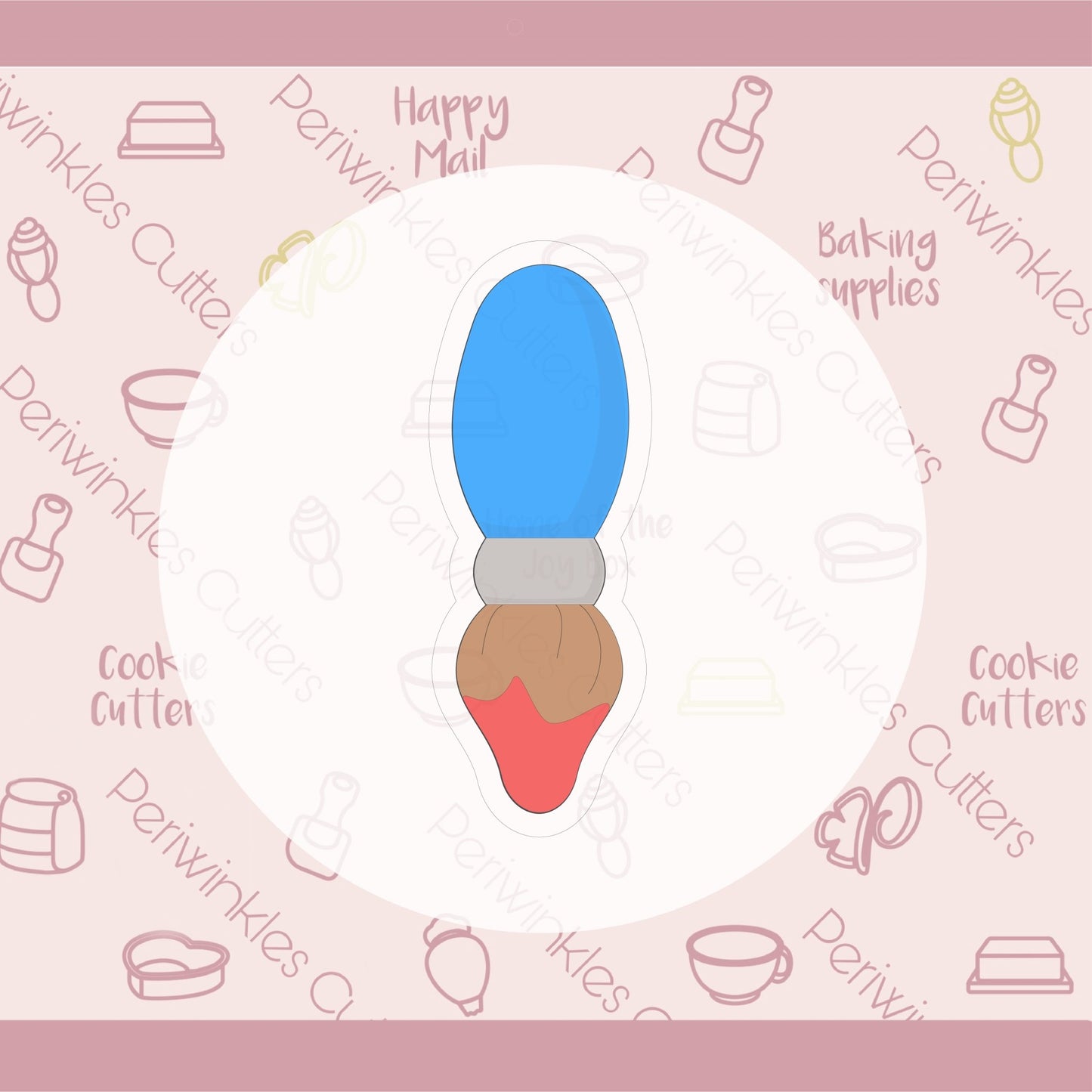 Paint Brush Cookie Cutter - Periwinkles Cutters