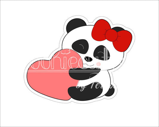 Panda Heart Cookie Cutter - Periwinkles Cutters