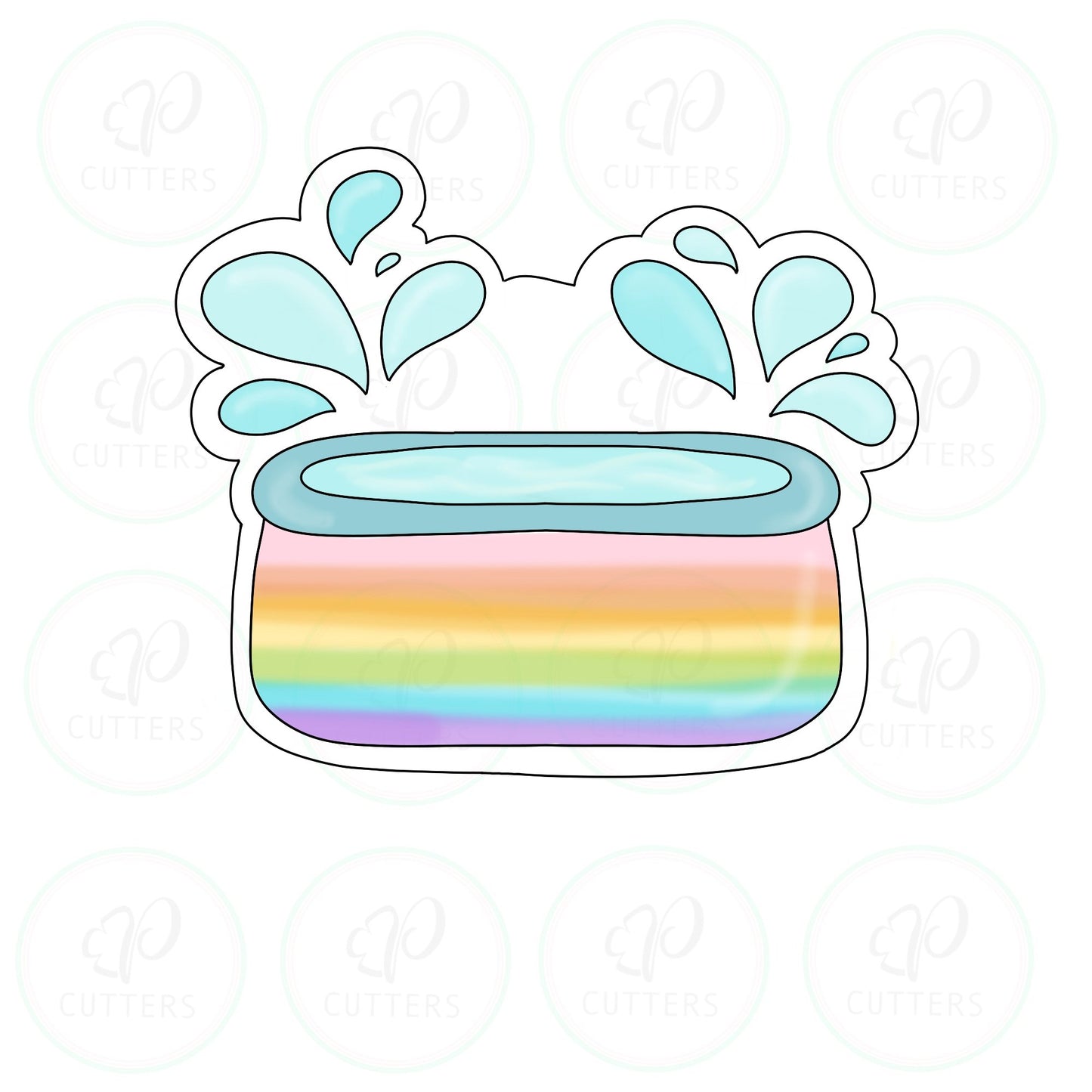 Patio Pool Cookie Cutter - Periwinkles Cutters