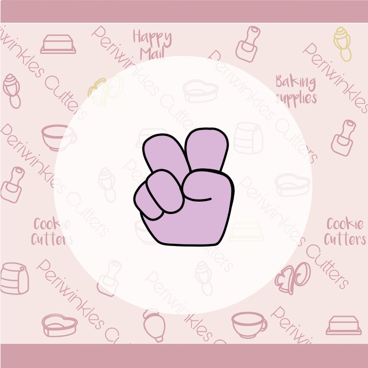 PEACE Hand Cookie Cutter - Periwinkles Cutters