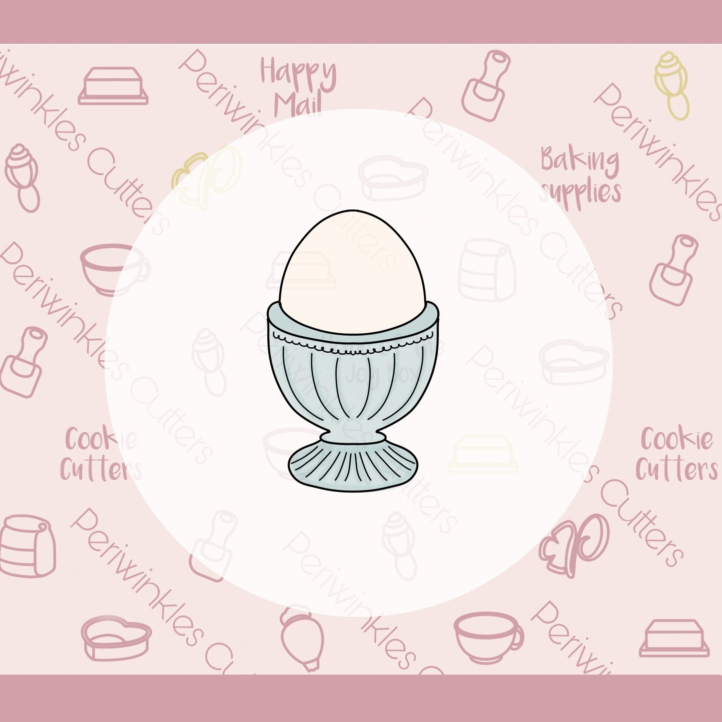 Pedestal Egg Cookie Cutter - Periwinkles Cutters