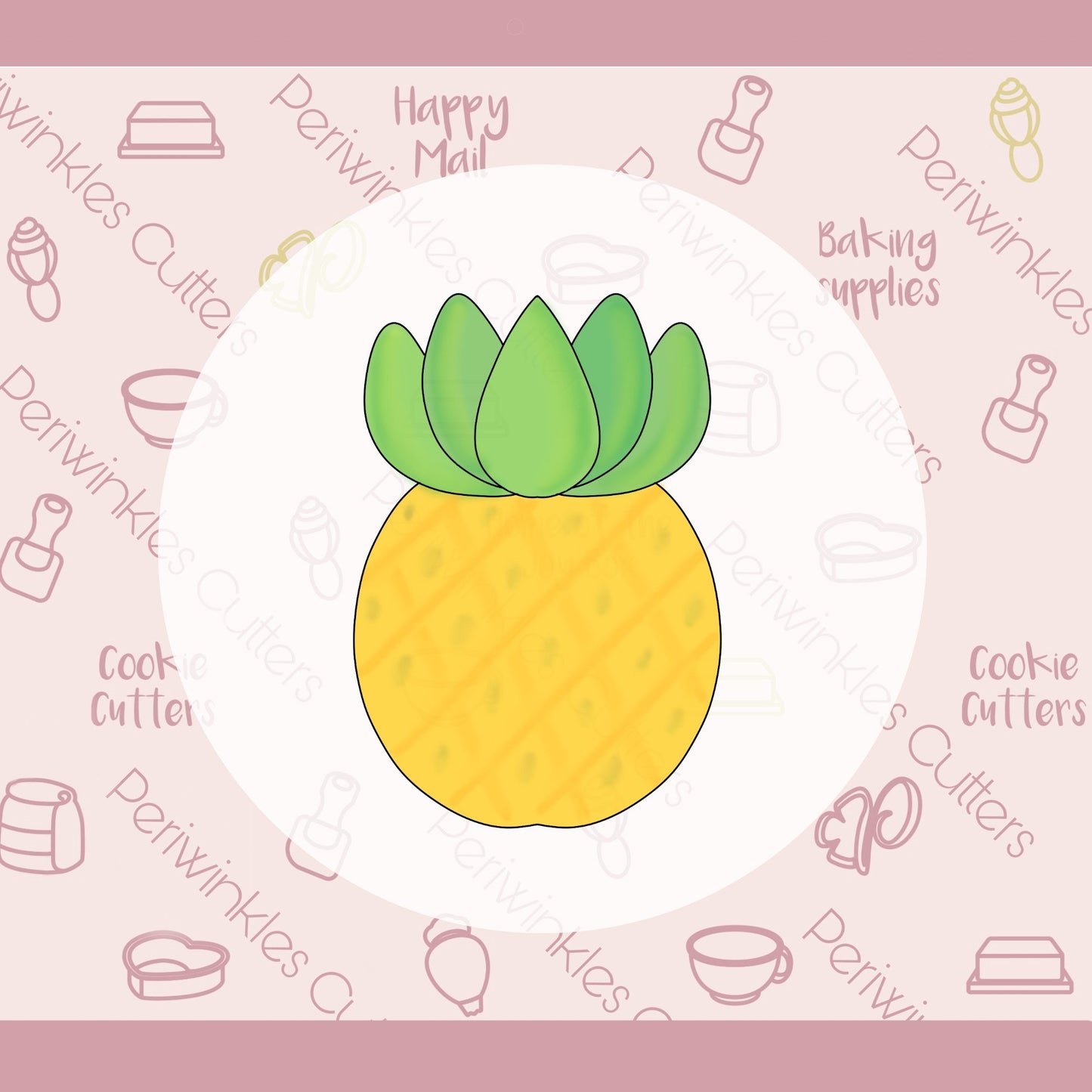Pineapple Crown Cookie Cutter - Periwinkles Cutters