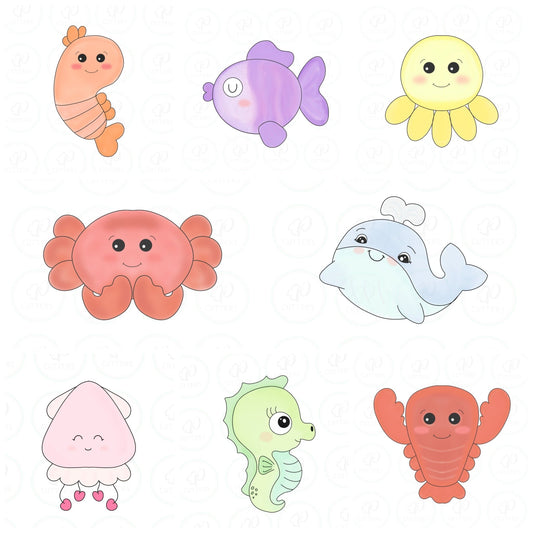 Pink Squid Cookie Cutter - Periwinkles Cutters