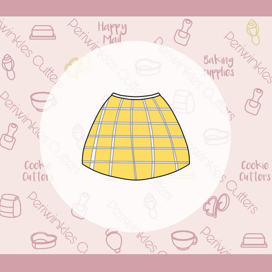 Plaid Skirt Cookie Cutter - Periwinkles Cutters