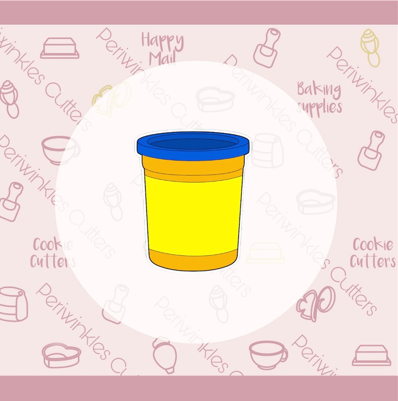 Play Dough Bucket Cookie Cutter - Periwinkles Cutters