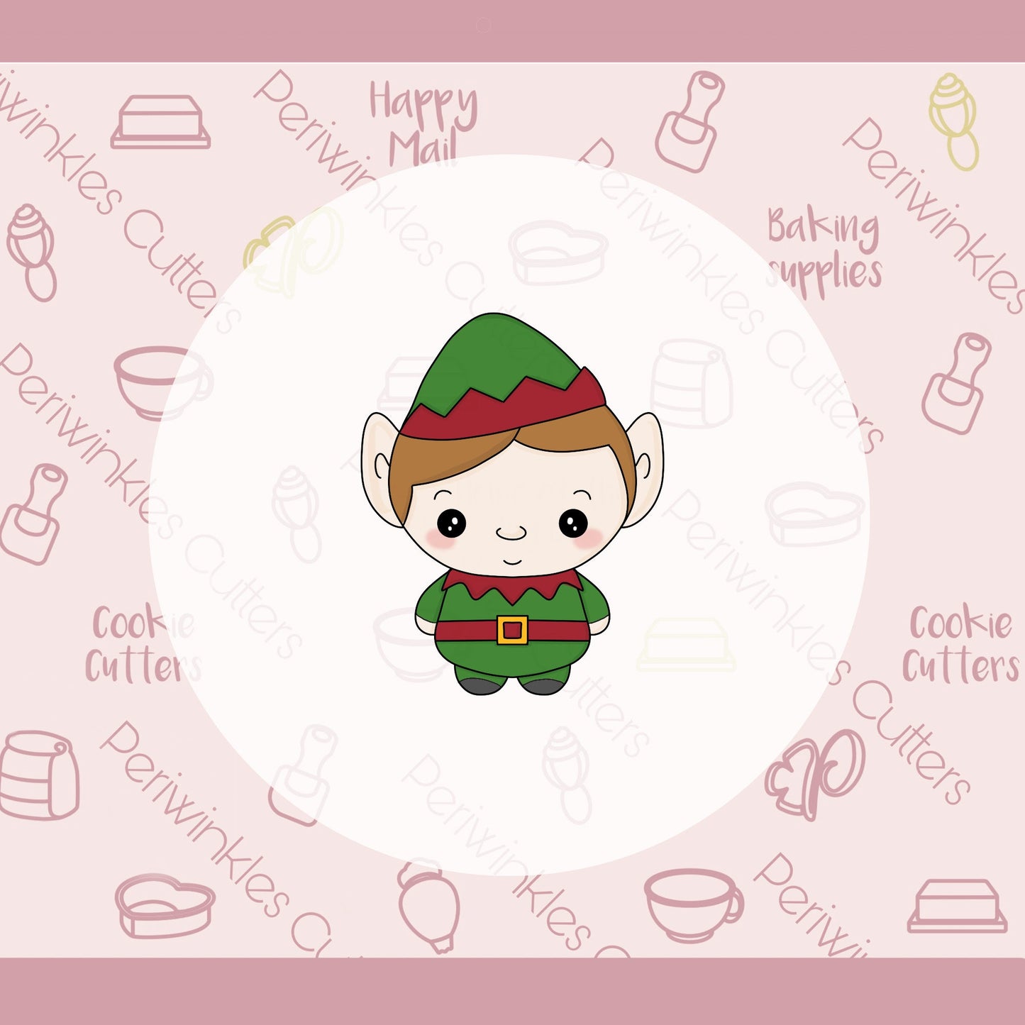 Plush Elf Cookie Cutter - Periwinkles Cutters