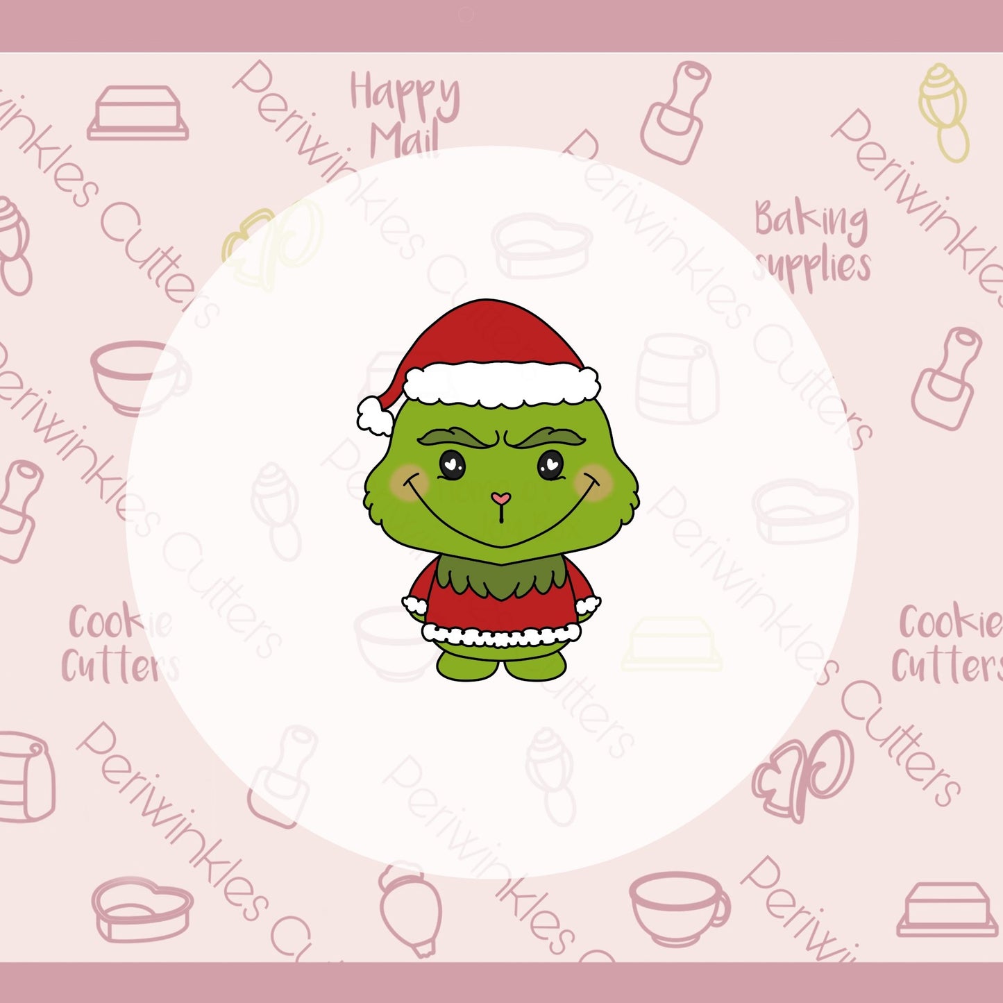Plush Grinchy Cookie Cutter - Periwinkles Cutters