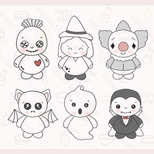 Plush Halloween Set of 11 Cookie Cutters - Periwinkles Cutters