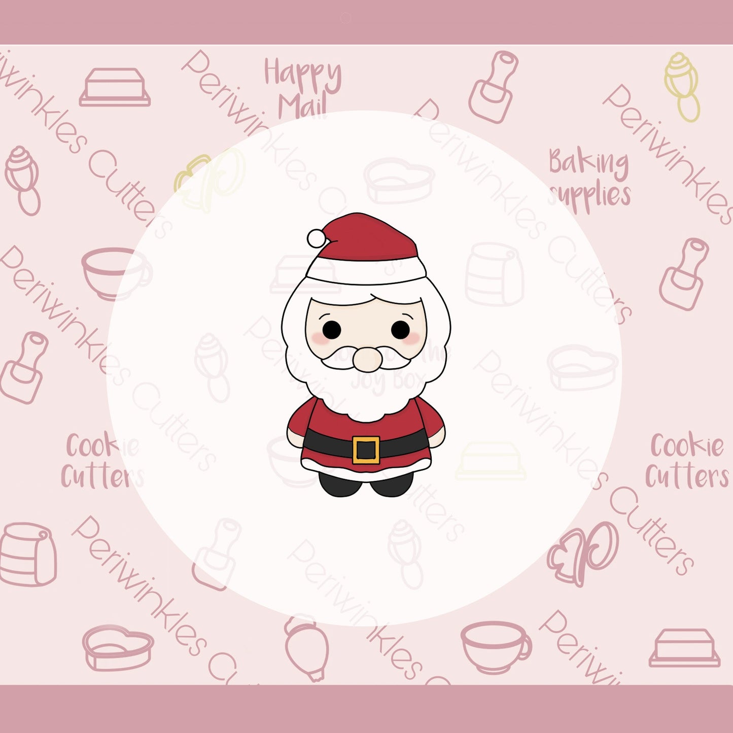 Plush Santa Cookie Cutter - Periwinkles Cutters