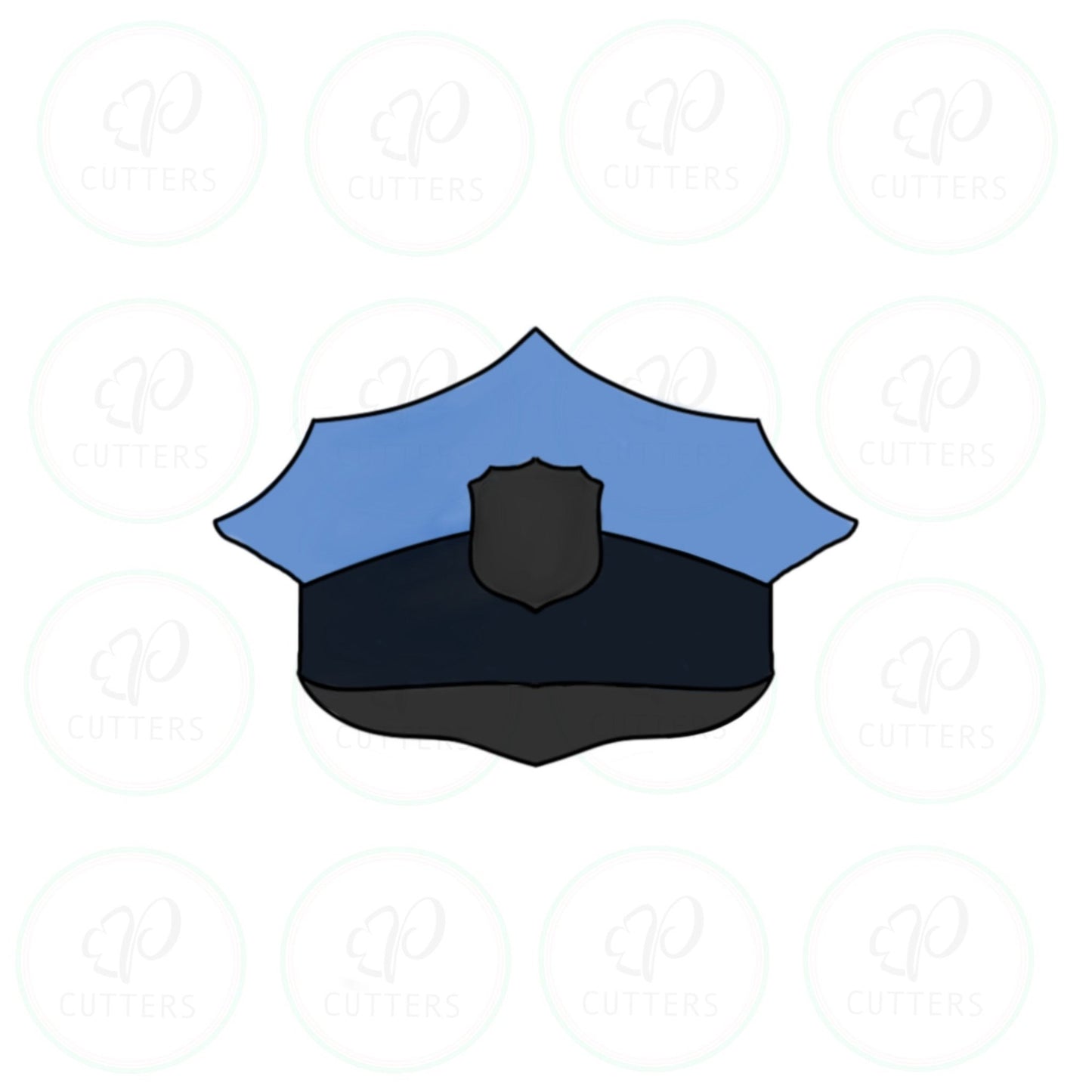 Police Peaked Cap Cookie Cutter - Periwinkles Cutters