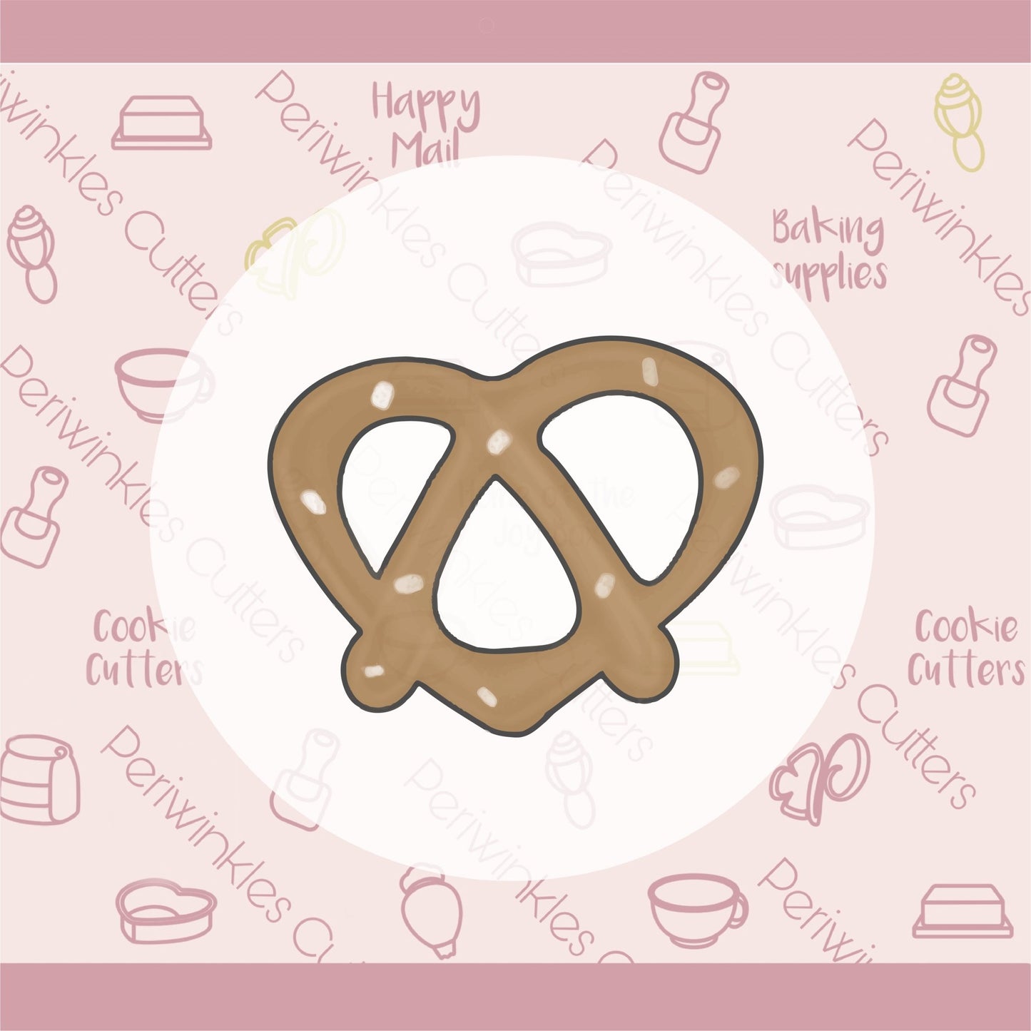Pretzel Heart Cookie Cutter - Periwinkles Cutters