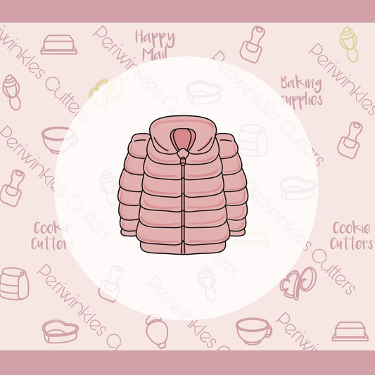 Puffer Jacket Cookie Cutter - Periwinkles Cutters