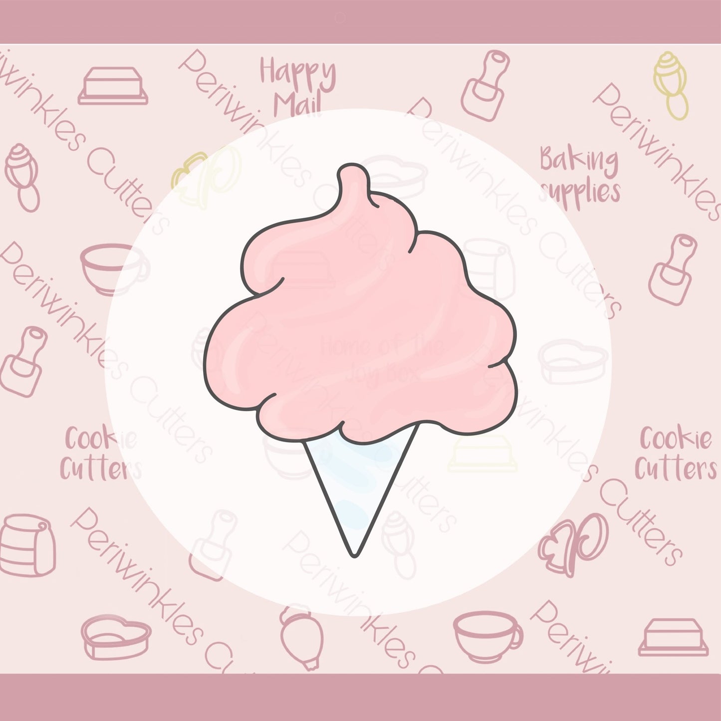 Puffy Cotton Candy Cookie Cutter - Periwinkles Cutters