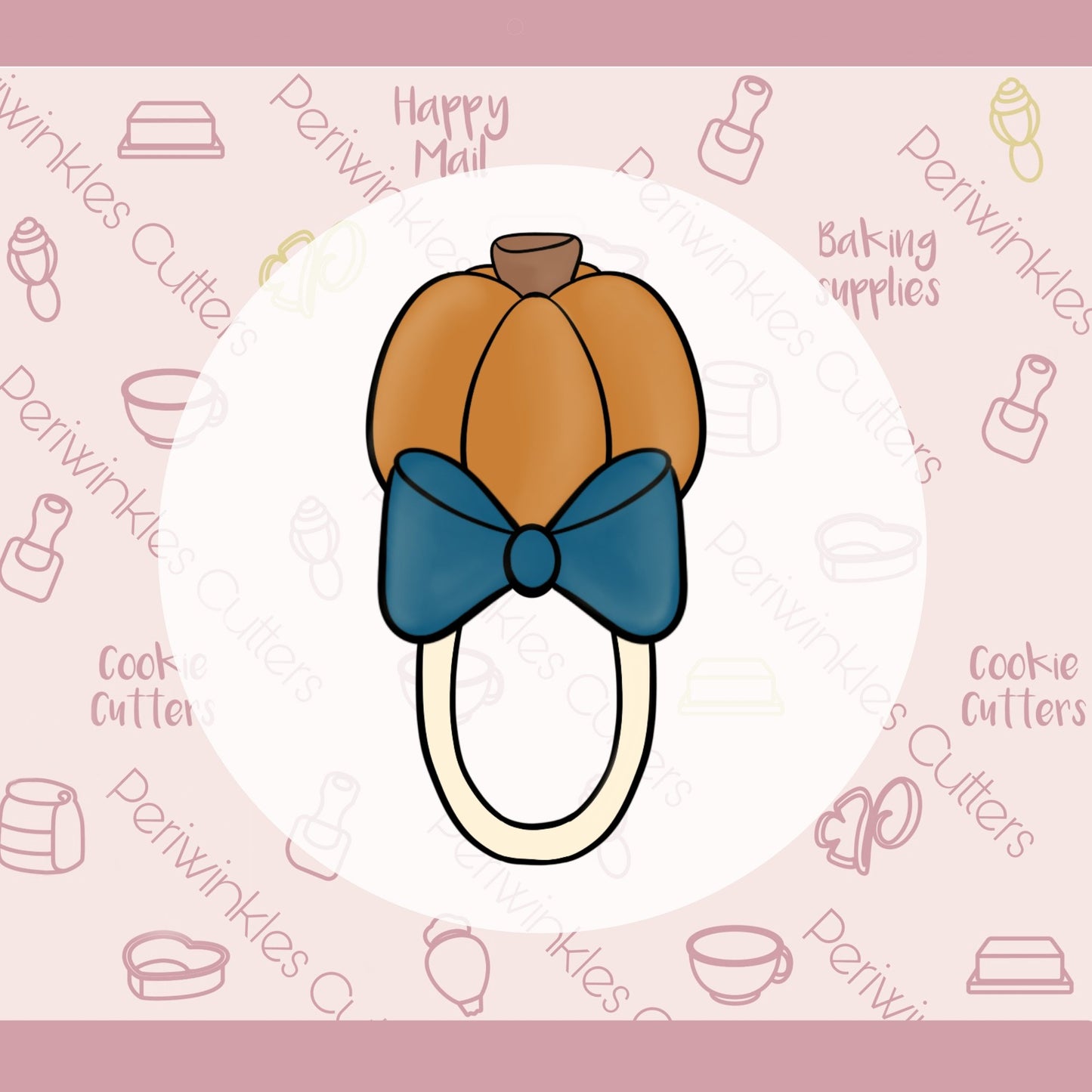 Pumpkin Baby Rattle Cookie Cutter - Periwinkles Cutters