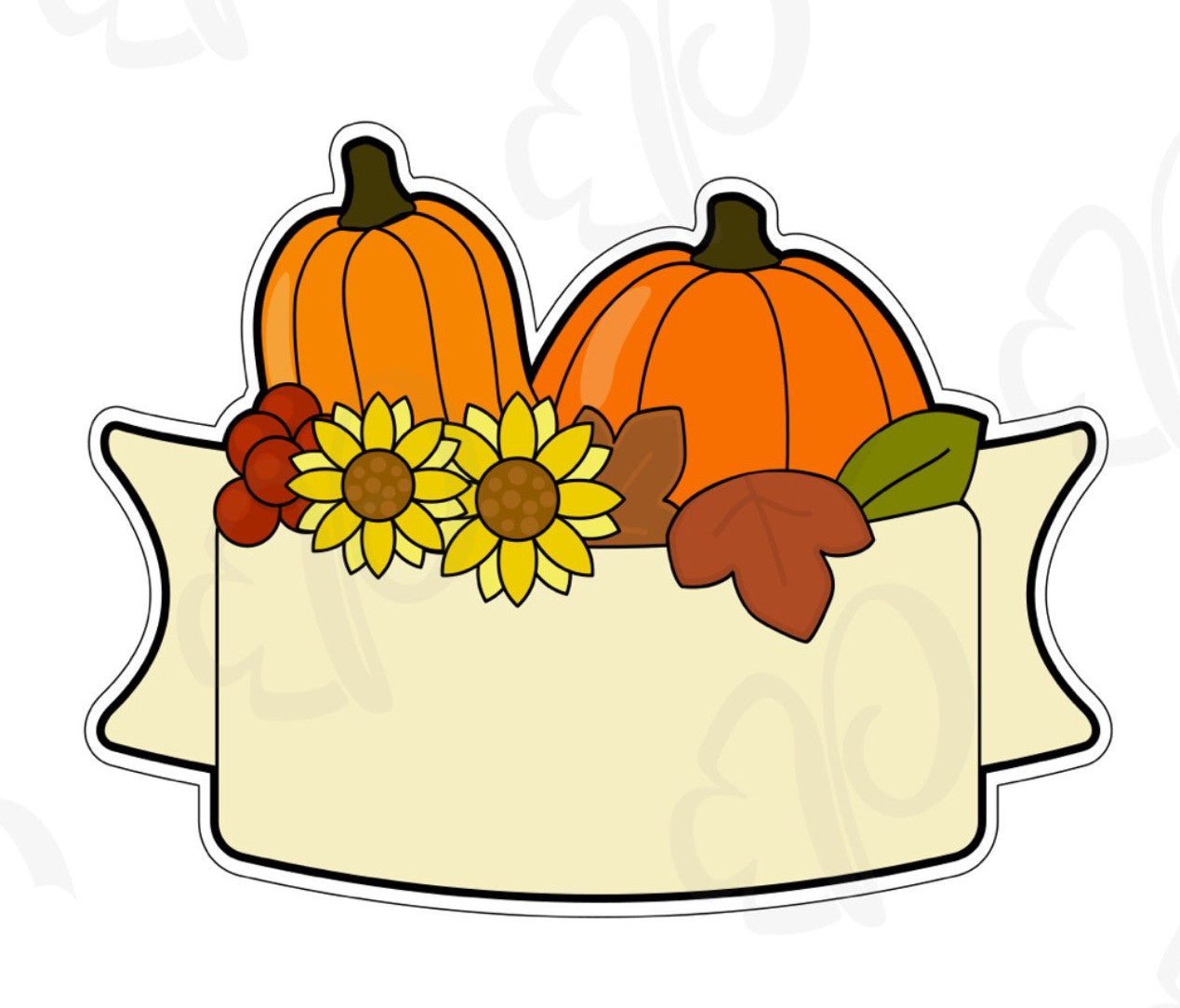 Pumpkin Patch Banner Cookie Cutter - Periwinkles Cutters