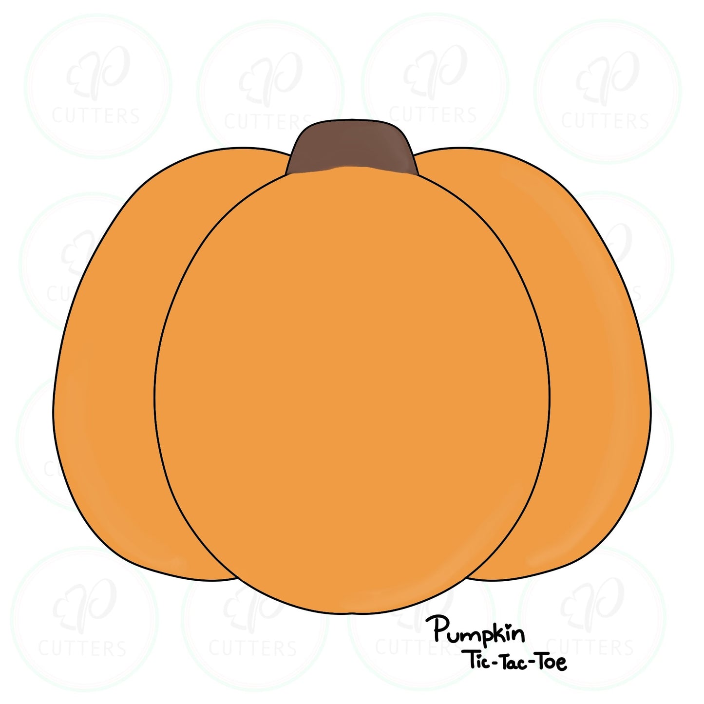 Pumpkin Tic Tac Toe - Candy Corn and Caramel Cookie Cutter - Periwinkles Cutters