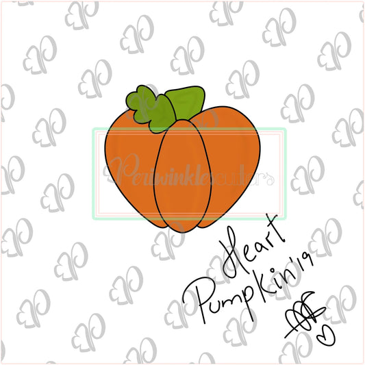 Pumpkins 2019 Cookie Cutter - Pumpkin Cutter - Heart Pumpkin - Periwinkles Cutters